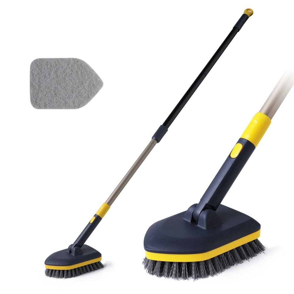 Eyliden Adjustable Handle Bathtub Cleaning Scrub Brush: $15.59
