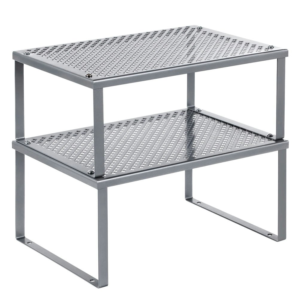 Stackable Metal Cabinet Organizer Shelf 2-Pack: $17.99 Stackable Metal Cabinet Organizer Shelf 2-Pack: $17.99