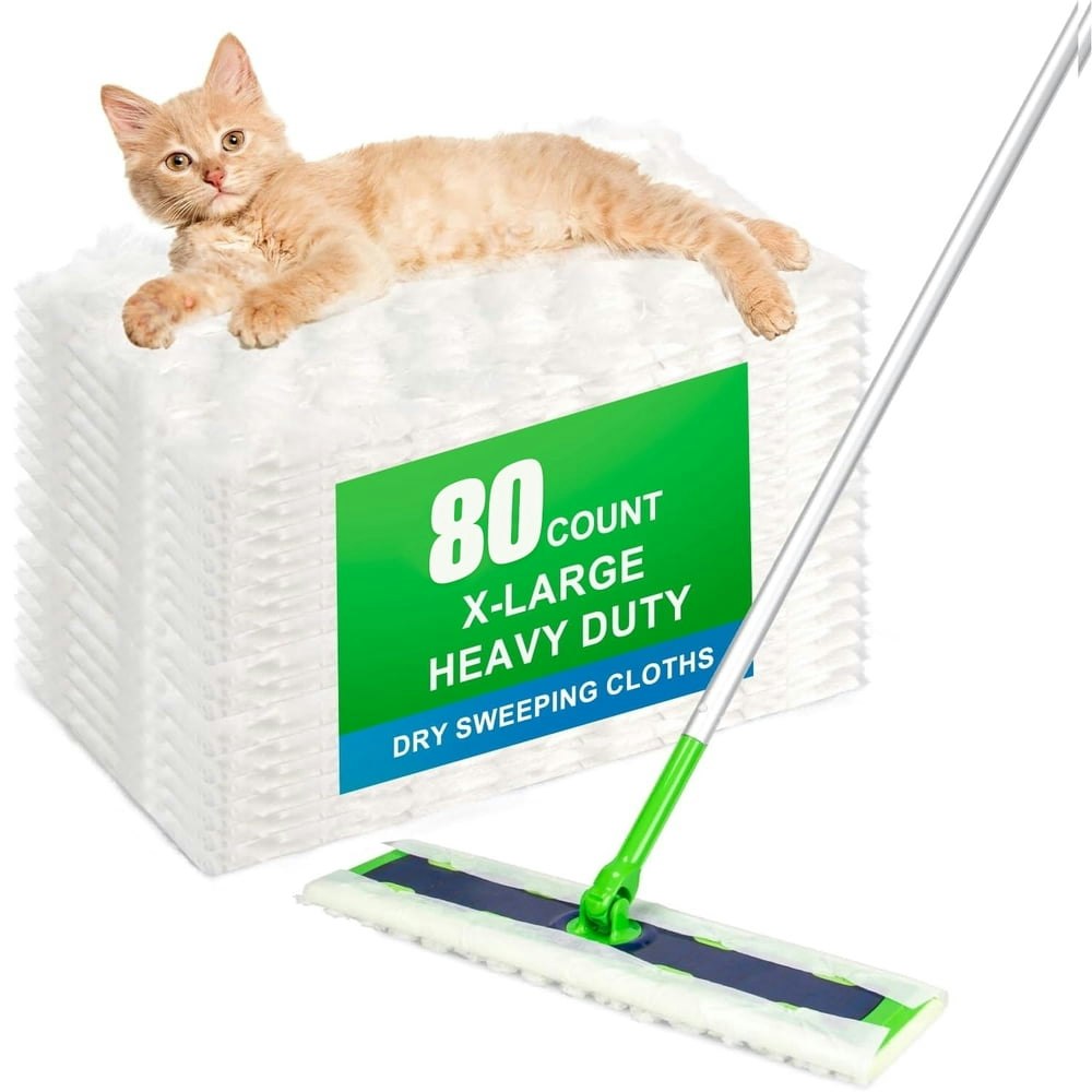 Zqziqi XL Heavy Duty Dry Sweeping Cloths 80-Pack: $26.59 Zqziqi XL Heavy Duty Dry Sweeping Cloths 80-Pack: $26.59