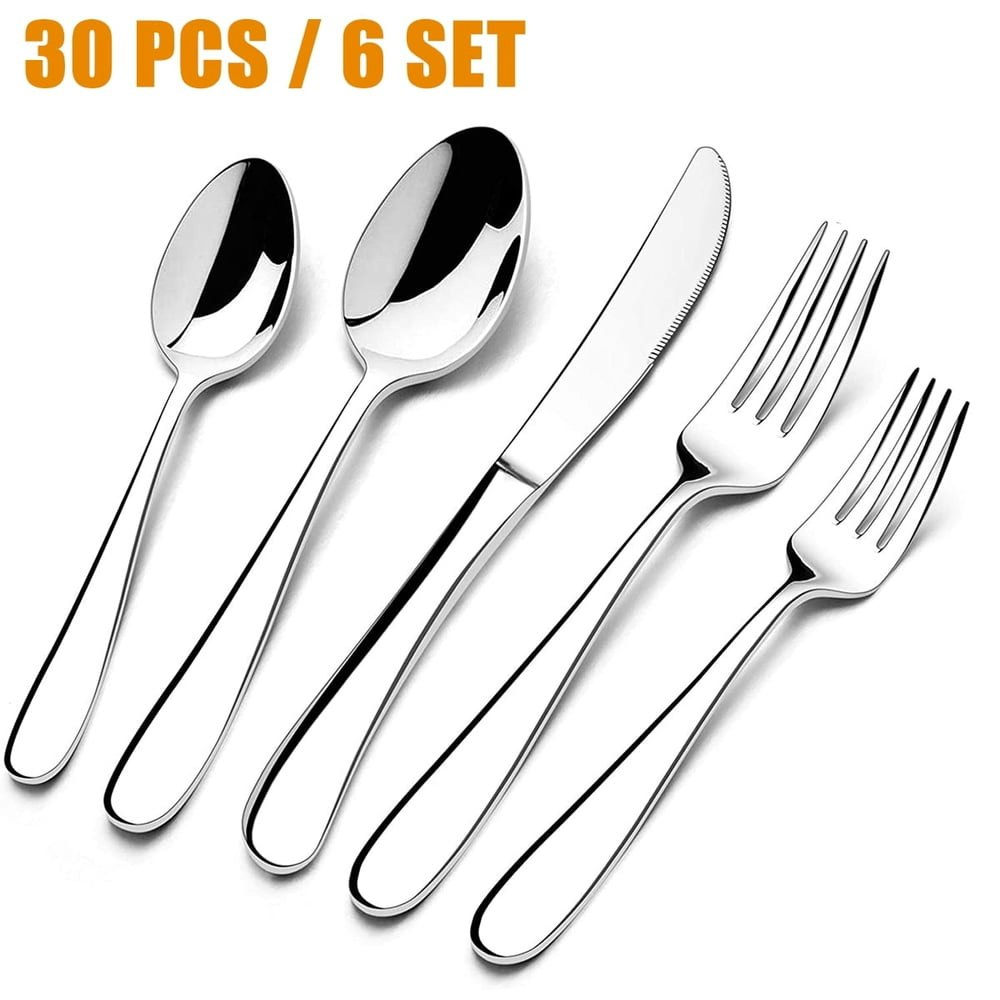GPED 30-Piece Stainless Steel Silverware Set: $19.79 GPED 30-Piece Stainless Steel Silverware Set: $19.79