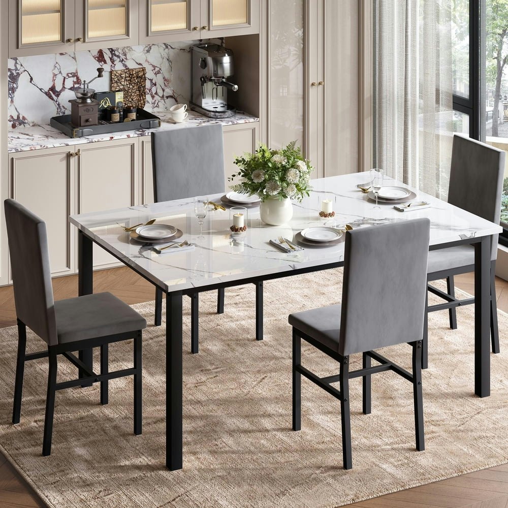 Uhomepro 5-Piece Rectangular Dining Table Set: $175.12 Uhomepro 5-Piece Rectangular Dining Table Set: $175.12