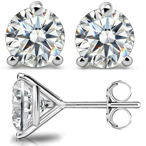 WES 1ct Round Moissanite Stud Earrings: $16.98 WES 1ct Round Moissanite Stud Earrings: $16.98