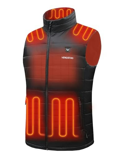 Venustas Men's Heated Quilted Vest with Battery: $149.99 Venustas Men's Heated Quilted Vest with Battery: $149.99