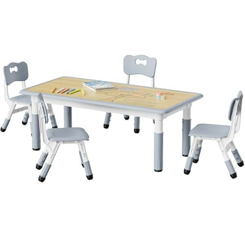 Brelley Height-Adjustable Toddler Table and 4-Chair Set: $99.98