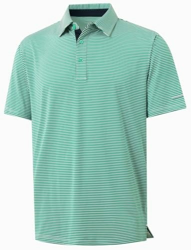 Yamxdm Men's Dry Fit Striped Polo Shirt: $19.98 Yamxdm Men's Dry Fit Striped Polo Shirt: $19.98