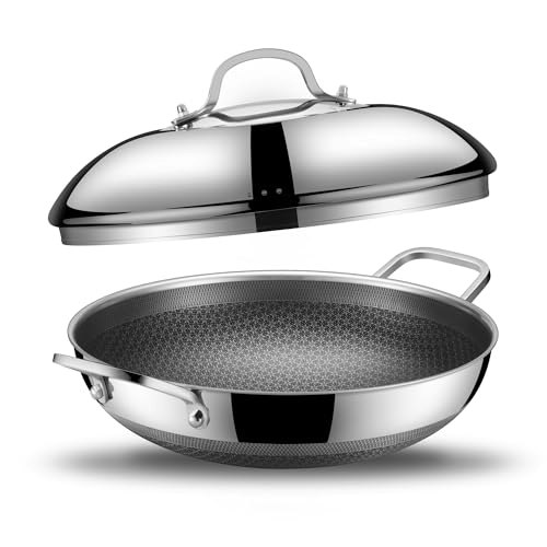 Snowclad 13-Inch Hybrid Stainless Steel Wok with Lid: $59.99 Snowclad 13-Inch Hybrid Stainless Steel Wok with Lid: $59.99