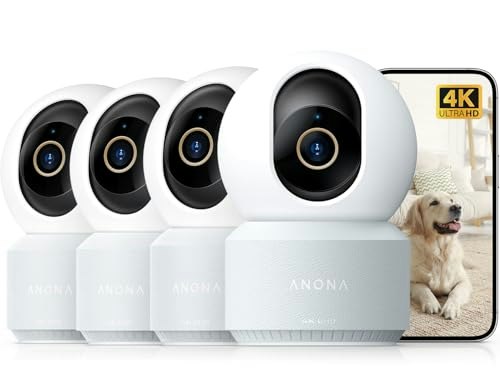 Anona 4K Indoor Security Camera 4-Pack: $123.98