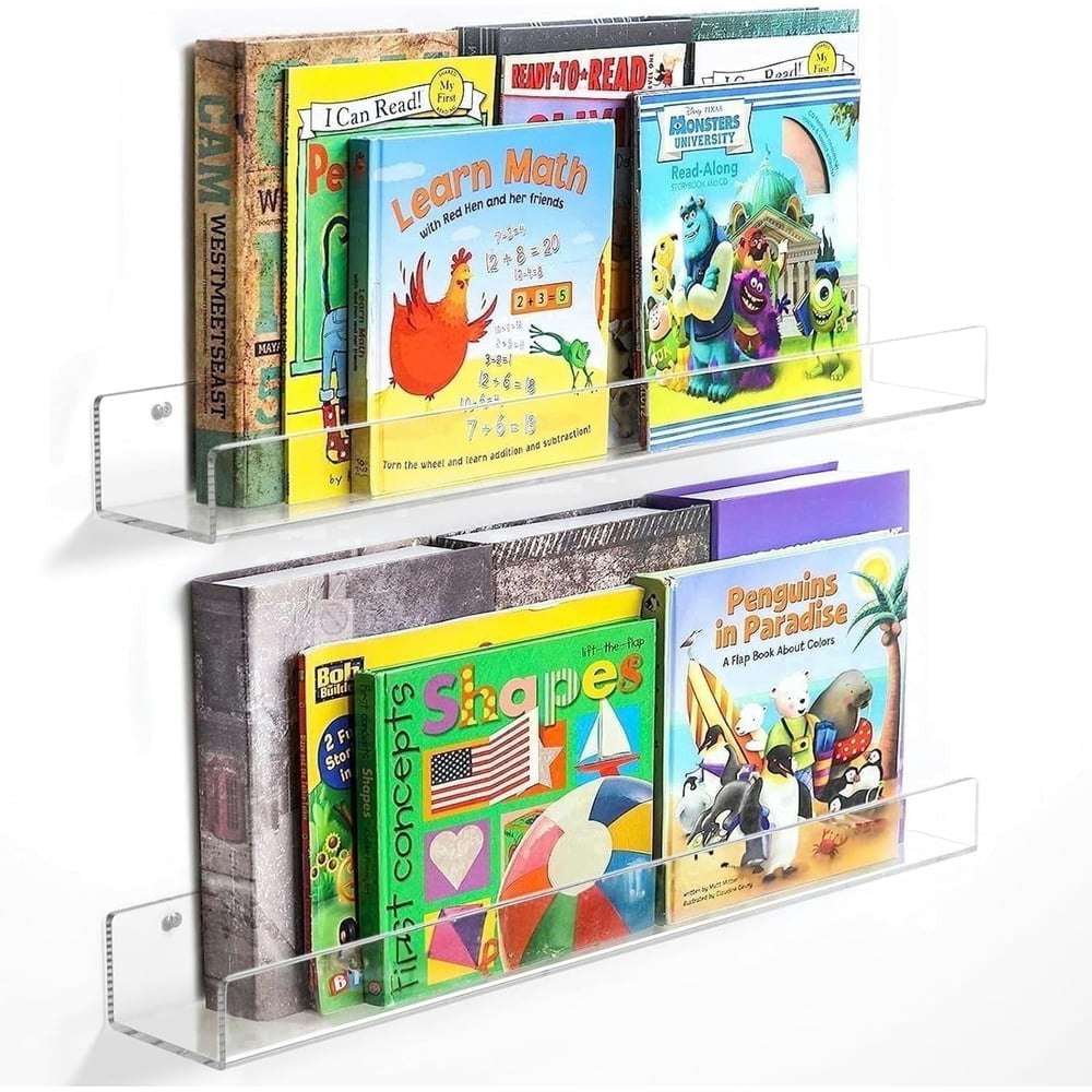 Niubee 24-Inch Acrylic Floating Shelves 2-Pack: $28.99