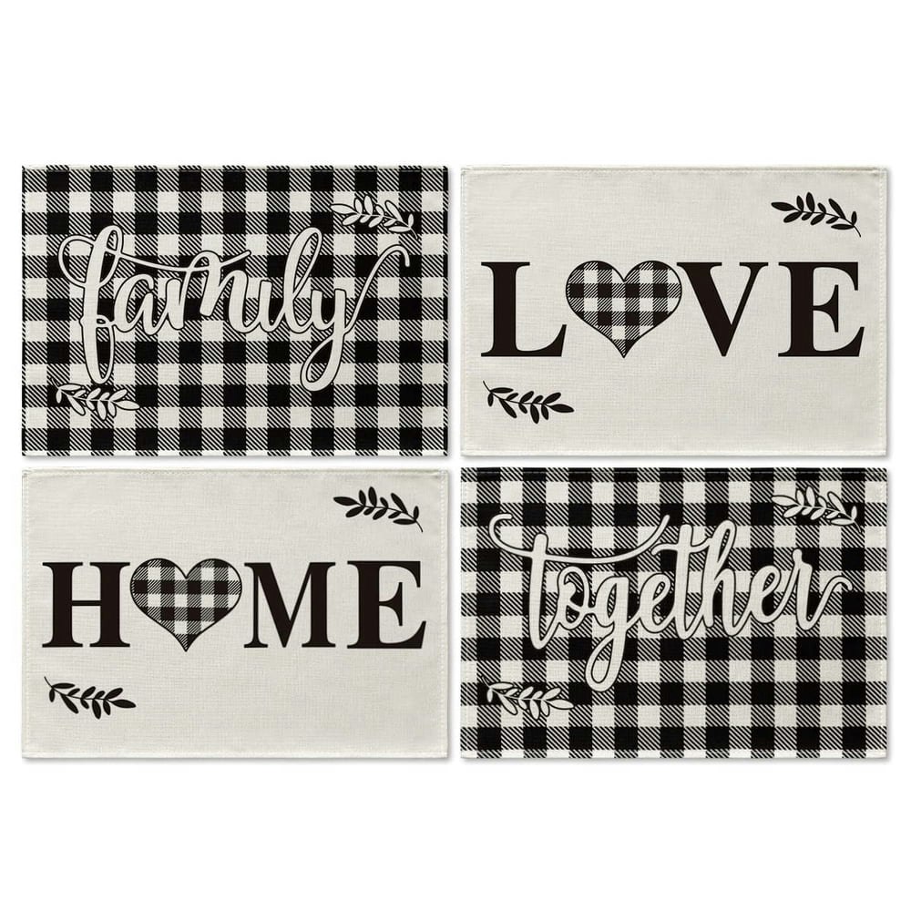 Buffalo Check Plaid Placemats 4-Pack: $8.99 Buffalo Check Plaid Placemats 4-Pack: $8.99
