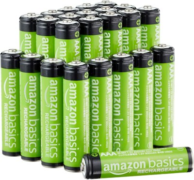 Amazon Basics AAA Rechargeable Batteries 24-Pack for $13 + free shipping w/ Prime