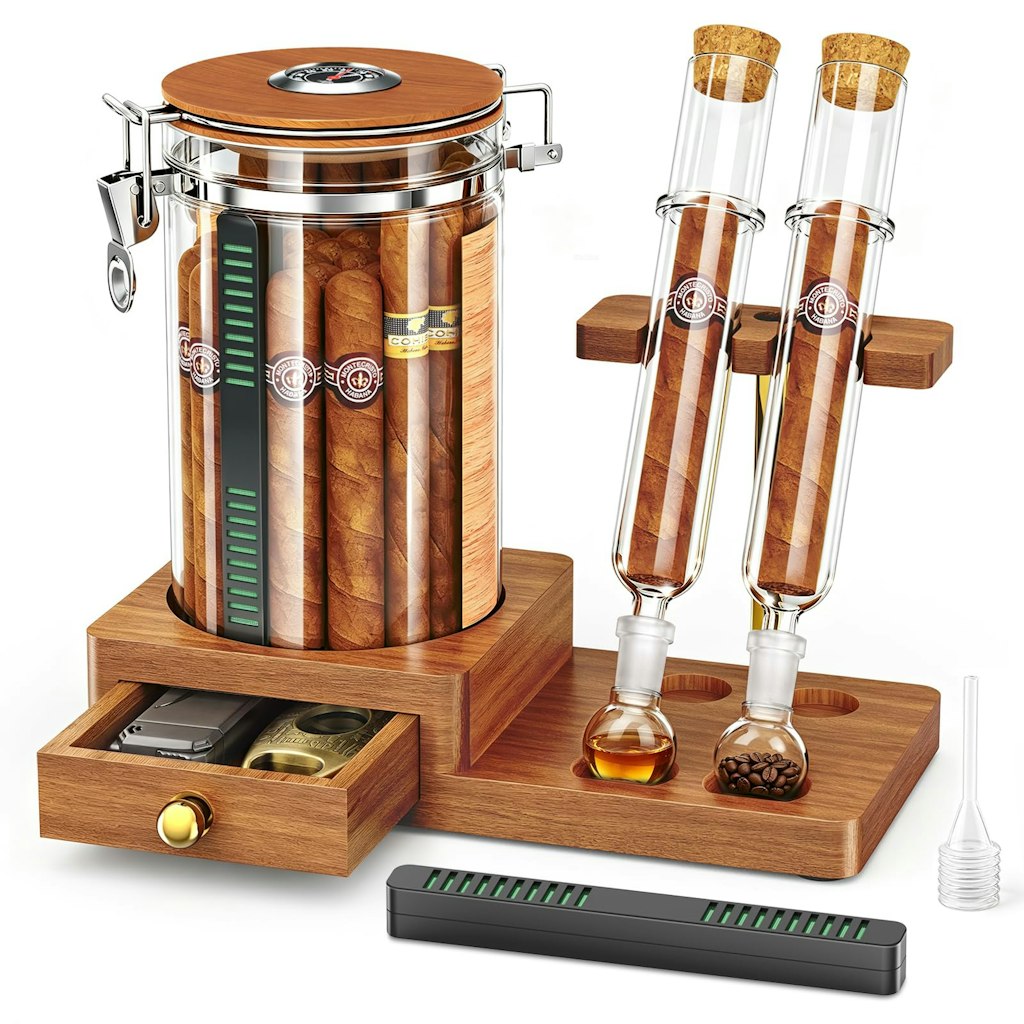 Glass Cigar Humidor Jar: $42