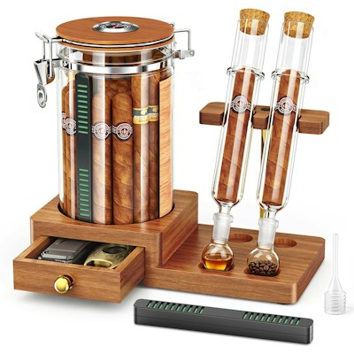 Glass Cigar Humidor Jar for $42 + free shipping