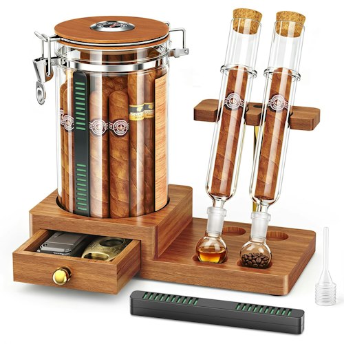 Glass Cigar Humidor Jar for $42 + free shipping