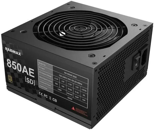Raidmax RX-850AED 850W ATX 3.1 Power Supply: $45