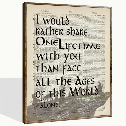 Lord of the Rings 12" x 15" Arwen Quote Framed Poster for $16 + free shipping w/ Prime