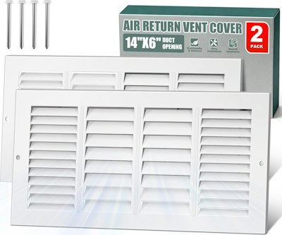 Jslin 14" x 6" Heavy-Duty Steel Air Return Vent Cover 2-Pack for $23 + free shipping w/ Prime