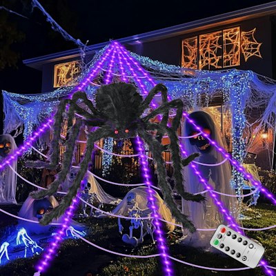 LED Spider Web Halloween Decoration for $29 + free shipping w/ Prime