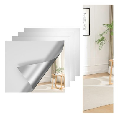 Dumos 16" x 12" HD Glass Wall Mirror Tiles 4-Pack for $18 + free shipping w/ Prime