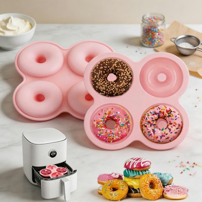 Silicone Air Fryer Donut Pan for $2 + free shipping w/ $25