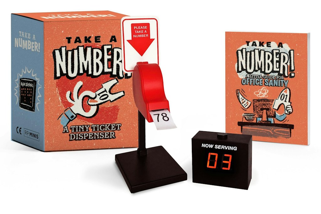 Take a Number! A Tiny Ticket Dispenser Book: $10 w/ Prime