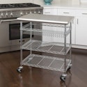 Seville Classics Stainless Steel Kitchen Cart for $100 + free shipping