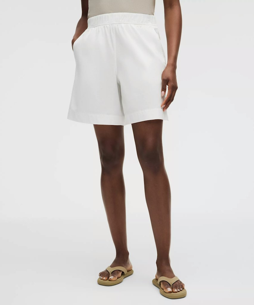 lululemon Women's LuluLinen  7" High-Rise Relaxed-Fit Short: $34