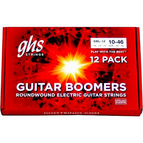 GHS Light Electric Guitar Boomers Strings 12-Pack: $46