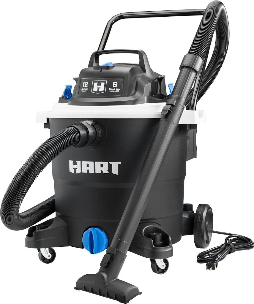 Hart 12-Gallon 6-Peak HP Wet/Dry Vacuum: $49.98
