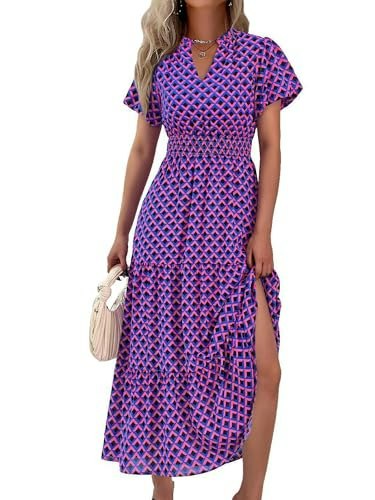 Mascomoda Women's Short Sleeve Floral Maxi Dress: $32.99