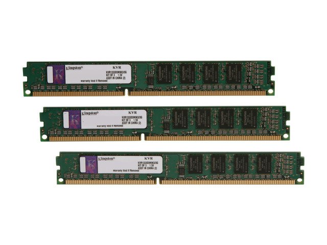 Kingston ValueRAM 3GB DDR3 1333MHz Desktop Memory Kit: $25.58 Kingston ValueRAM 3GB DDR3 1333MHz Desktop Memory Kit: $25.58