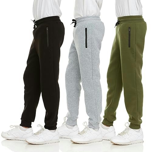 Pure Champ Boys Fleece Athletic Joggers 3-Pack: $32.99