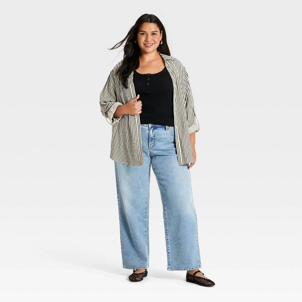Ava & Viv Women's Plus Low-Rise Relaxed Straight Fit Jeans: $35 Ava & Viv Women's Plus Low-Rise Relaxed Straight Fit Jeans: $35