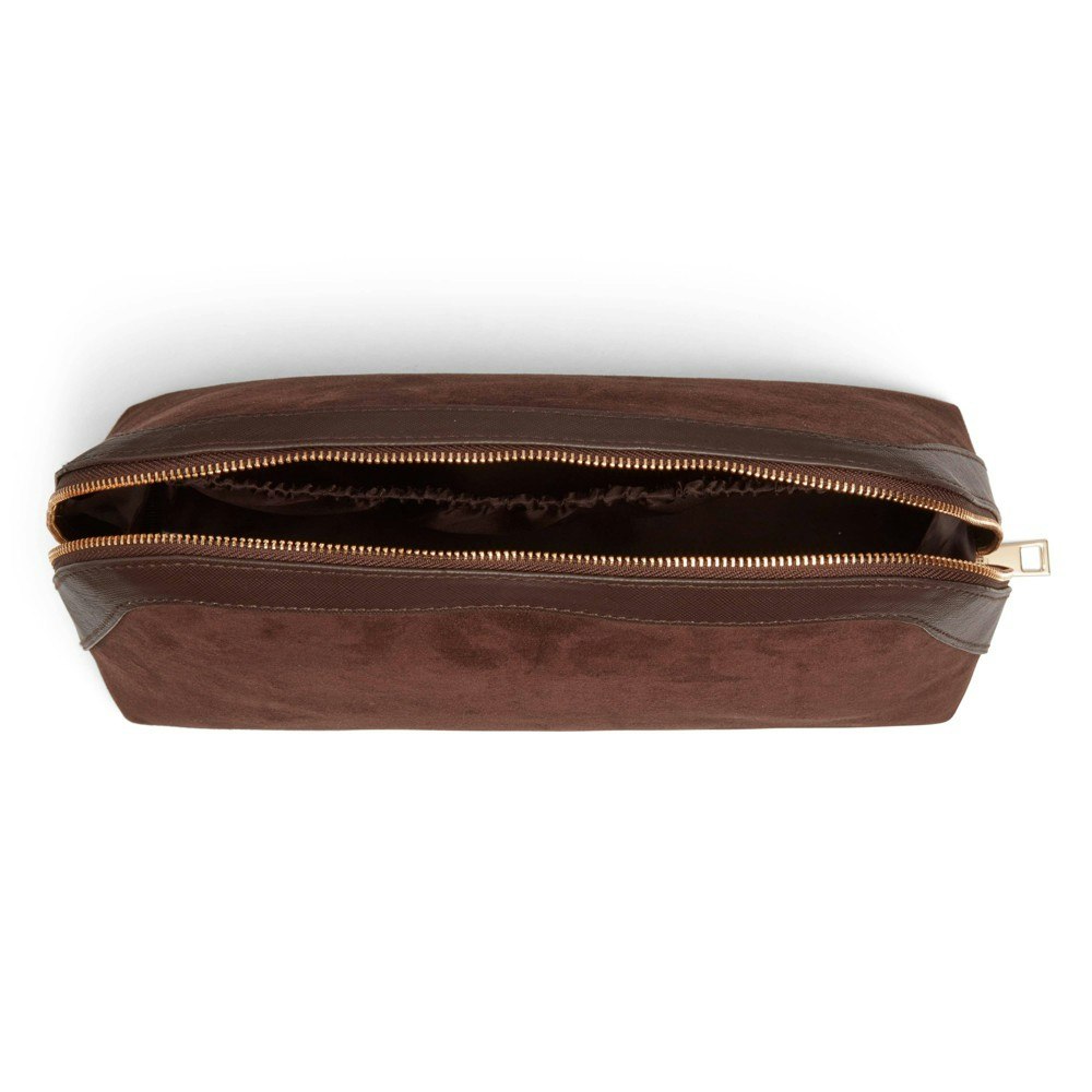 Medium Suede Cosmetic Pouch: $25