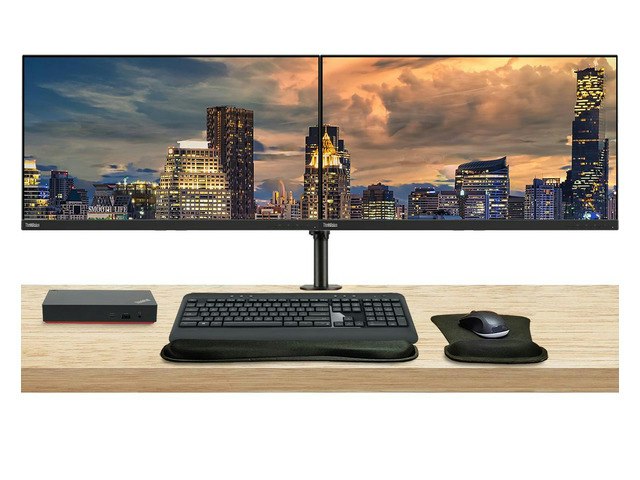 Lenovo ThinkVision E28u 28" 4K IPS LED Monitor 2-Pack: $1,309
