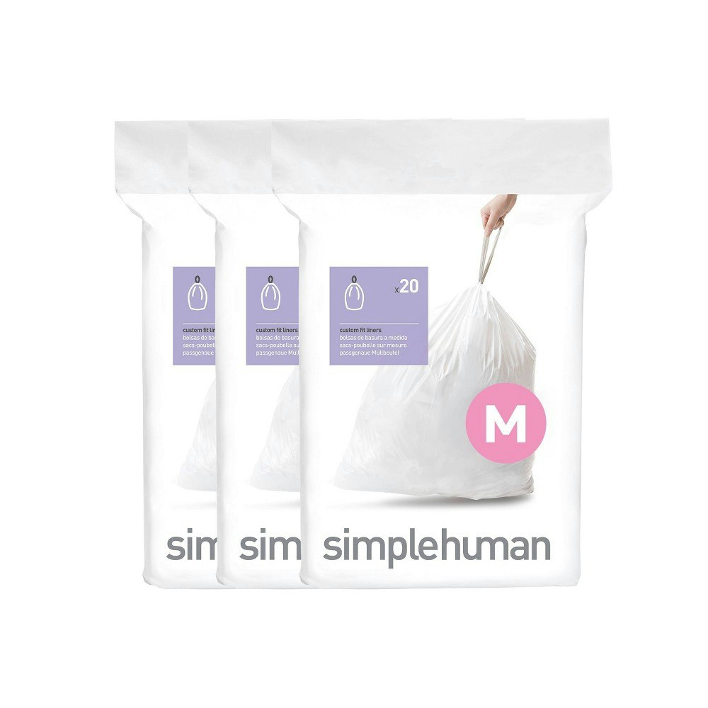 Simplehuman 45-Liter Code M Custom Fit Trash Bag Liners 60-Count: $21.49 Simplehuman 45-Liter Code M Custom Fit Trash Bag Liners 60-Count: $21.49