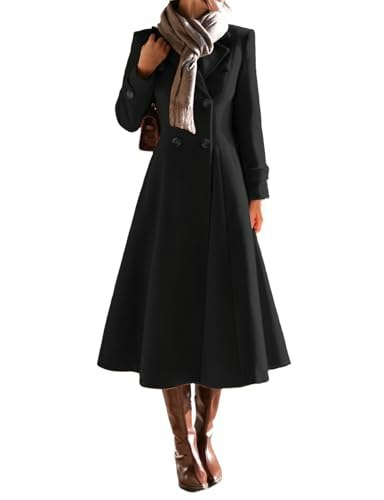 Idealsanxun Women's Double Breasted Wool Maxi Coat: $55.97 Idealsanxun Women's Double Breasted Wool Maxi Coat: $55.97