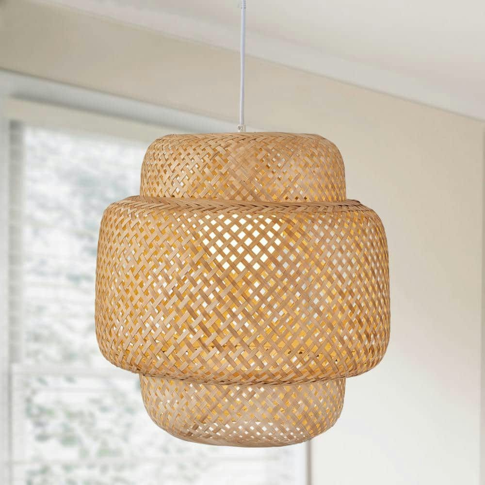 Nature Home 17-inch 1-Light Wood Dimmable Outdoor Pendant Light: $84.83 Nature Home 17-inch 1-Light Wood Dimmable Outdoor Pendant Light: $84.83