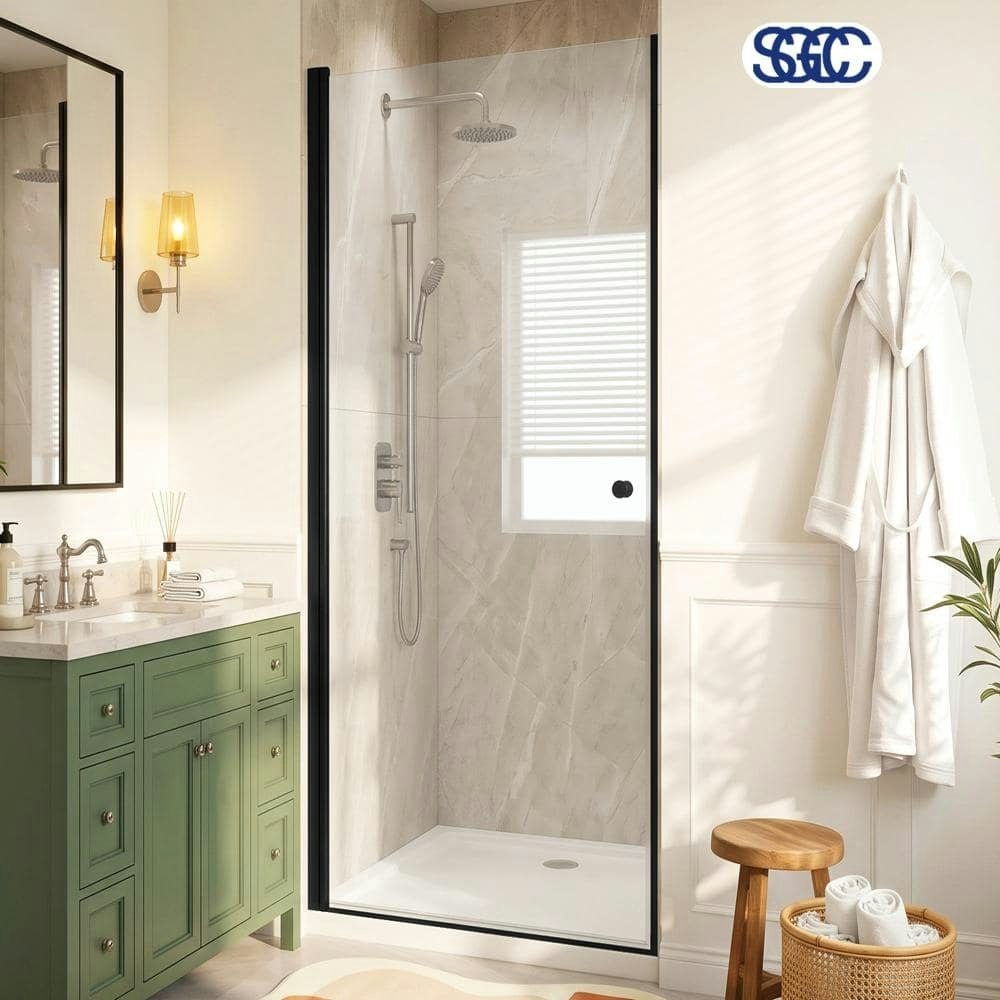 34-inch x 72-inch Frameless Circular Pivot Shower Door: $294.74 34-inch x 72-inch Frameless Circular Pivot Shower Door: $294.74