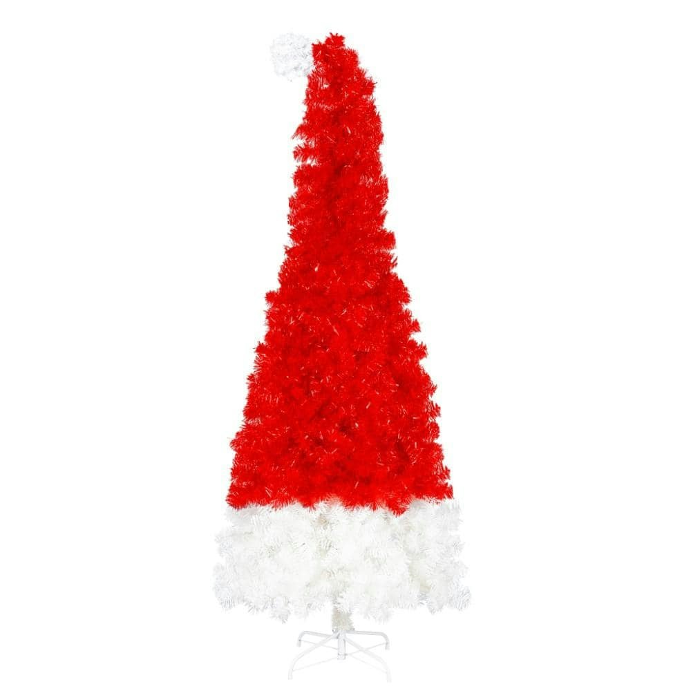 6-Foot Artificial Santa's Hat Christmas Tree with 1,050 Tips and LED Lights: $227.76