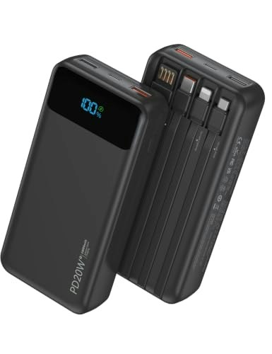 Nusyddy 20,000mAh Portable Charger with 4 Built-in Cables: $29.98 Nusyddy 20,000mAh Portable Charger with 4 Built-in Cables: $29.98