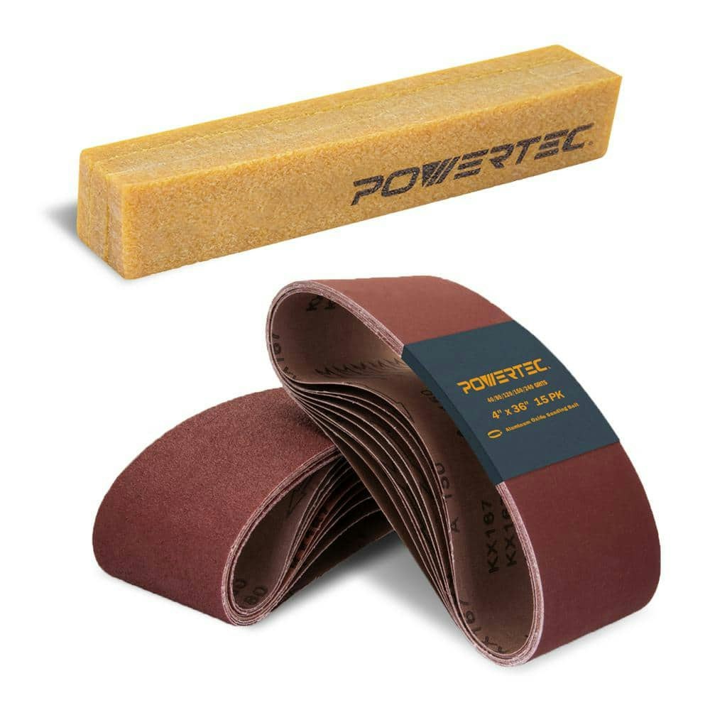4-Inch x 36-Inch Sanding Belt Assortment 15-Pack and Abrasive Cleaning Stick: $28.13 4-Inch x 36-Inch Sanding Belt Assortment 15-Pack and Abrasive Cleaning Stick: $28.13