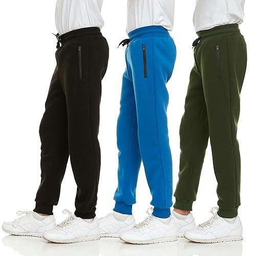 Pure Champ Boys Fleece Athletic Sweatpants 3-Pack: $32.99