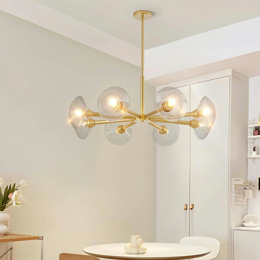 35.8-Inch 8-Light Gold Sputnik Chandelier: $345.90
