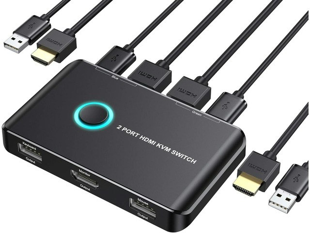 Ablewe 2-Port 4K HDMI USB KVM Switch: $48.39 Ablewe 2-Port 4K HDMI USB KVM Switch: $48.39
