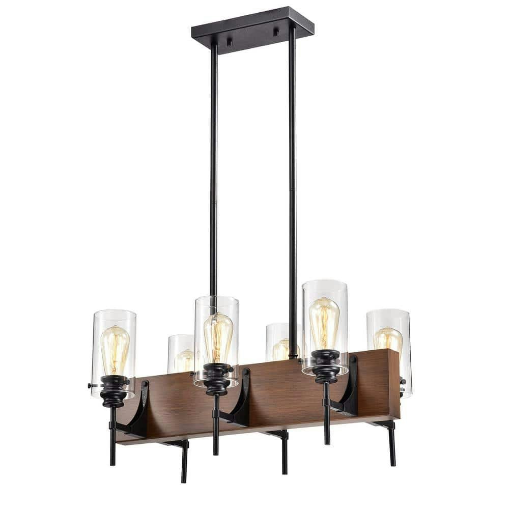 Solvyr 6-Light Forged Black Metal Chandelier: $80.85