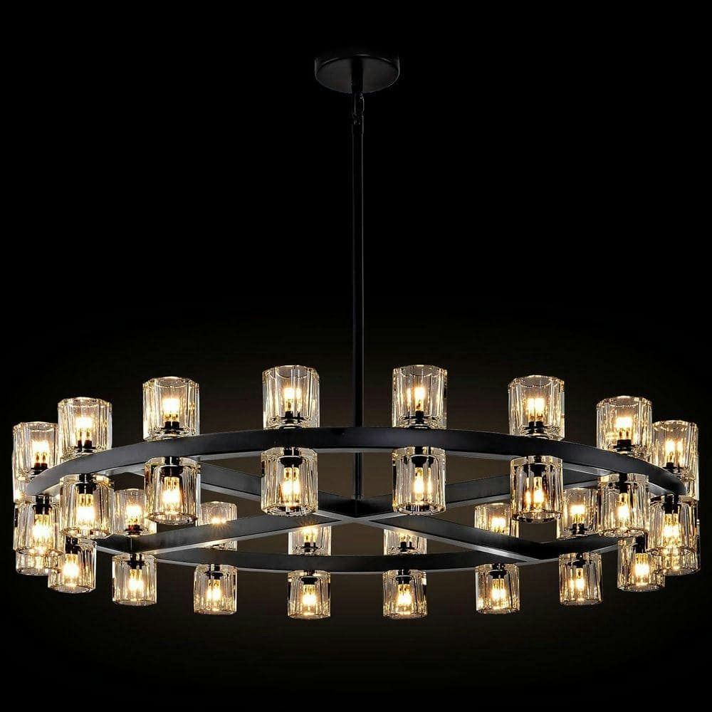 36-Light Modern Crystal Chandelier: $659.73 36-Light Modern Crystal Chandelier: $659.73