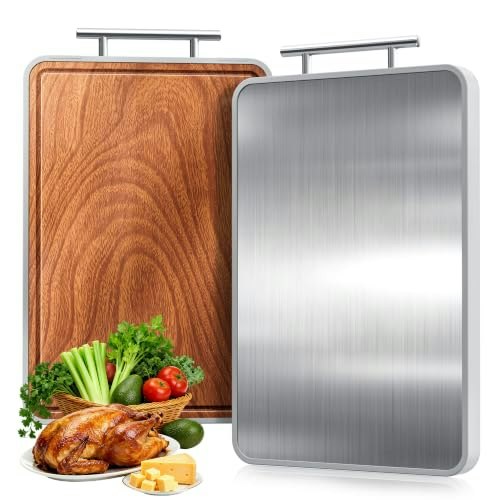 Ebony Wood and Titanium Double-Sided Cutting Board: $23.97 Ebony Wood and Titanium Double-Sided Cutting Board: $23.97