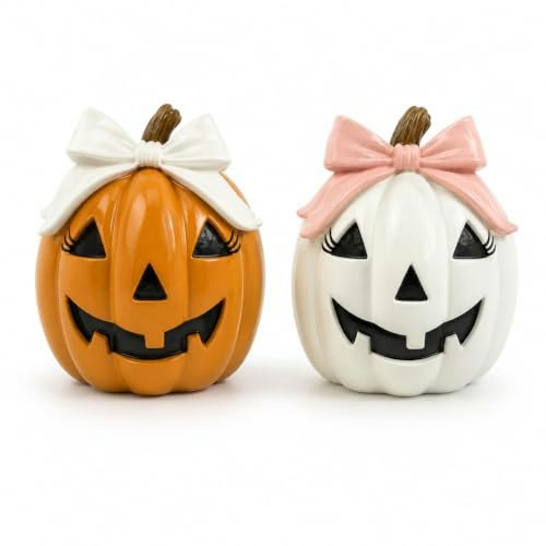 Bow Pumpkin Halloween Figurines 2-Pack: $15.98 Bow Pumpkin Halloween Figurines 2-Pack: $15.98