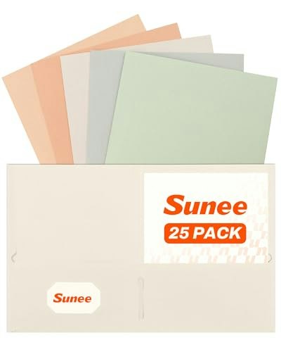 Sunee 2-Pocket Paper Folder 25-Pack: $9.99 Sunee 2-Pocket Paper Folder 25-Pack: $9.99