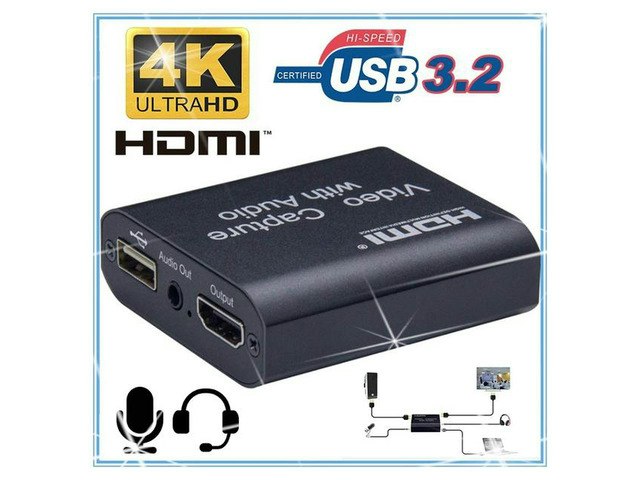 4K HDMI to USB 3.0 Video Capture Card: $11.43